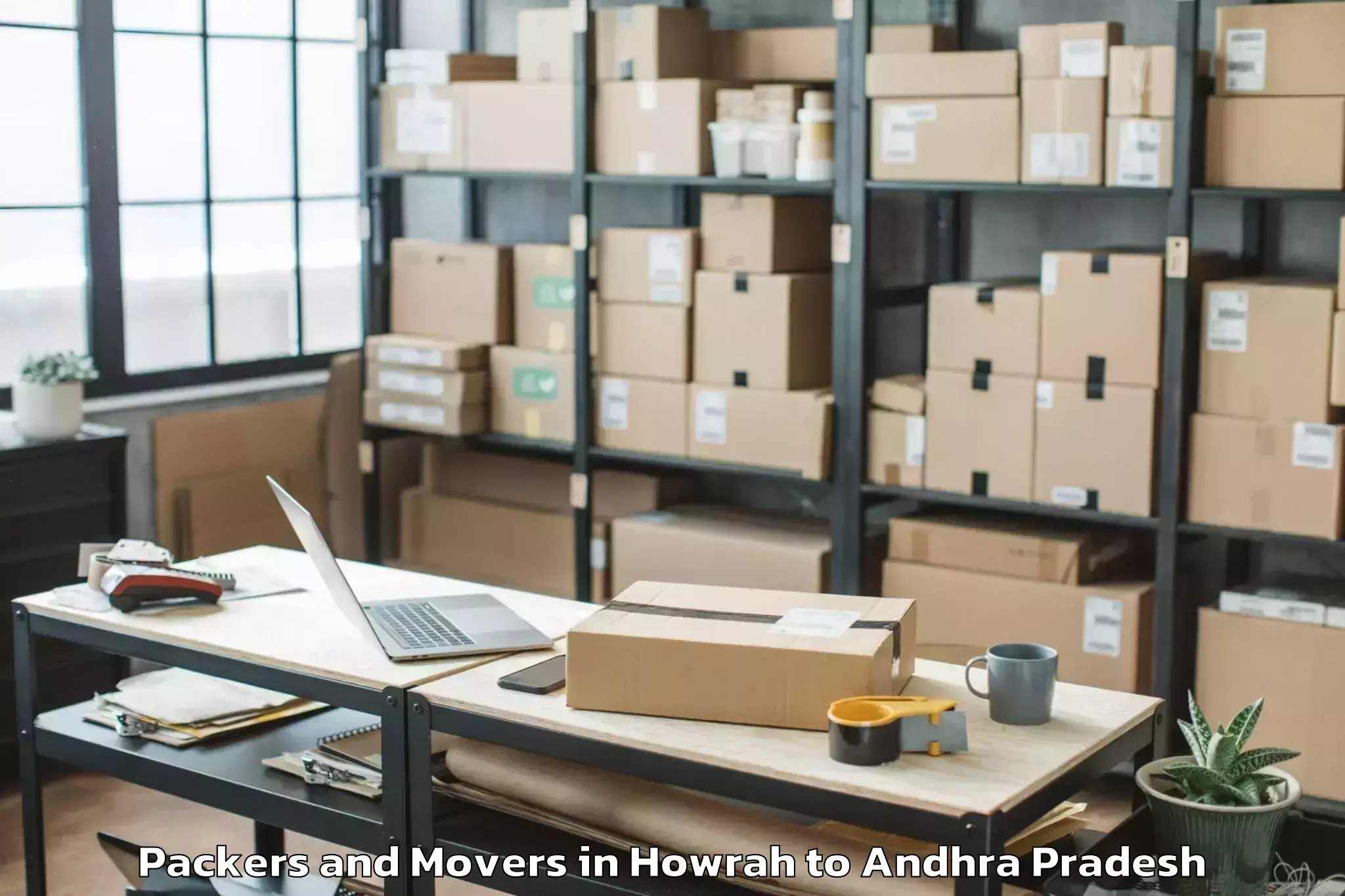 Professional Howrah to Denduluru Packers And Movers